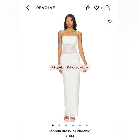 AFRM Jennan Dress gardenia size Large - Picture 2 of 2